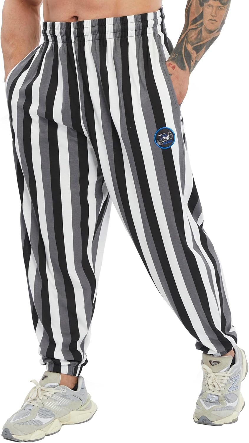 BGSM Men's Cotton Loose Fit 100% Cotton Jogger with Pockets, Baggy Gym and Workout Sweatpants