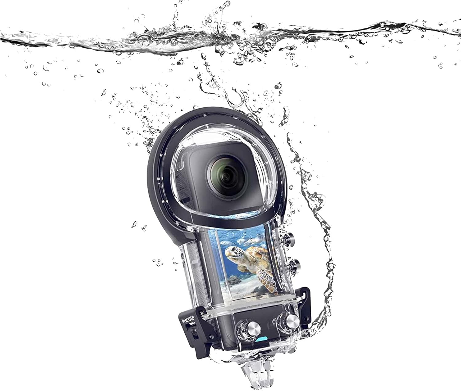Invisible Dive Case for Insta360 ONE X3,50m/164FT Underwater Waterproof Housing Cover, Underwater Dive Protective Shell with Bracket Accessories