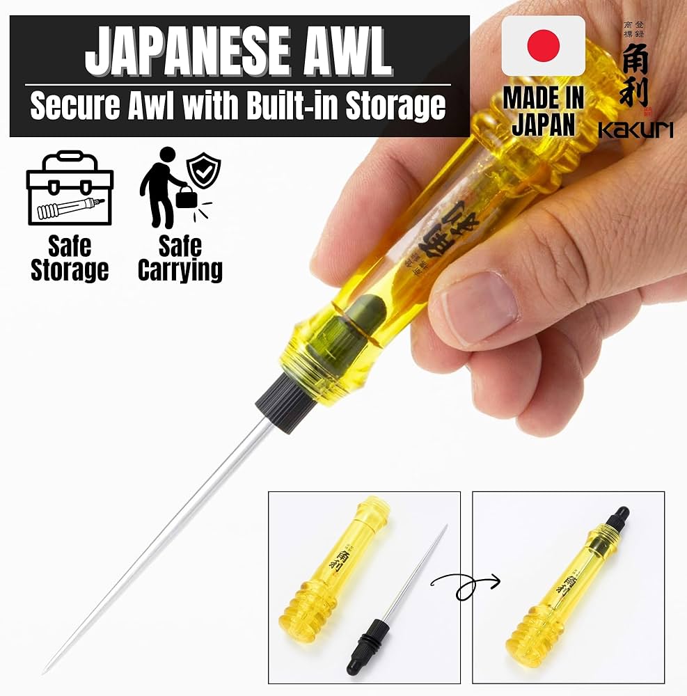 Amazon | 角利 収納式千枚通し 穴無 No.5 | キリ・千枚通し