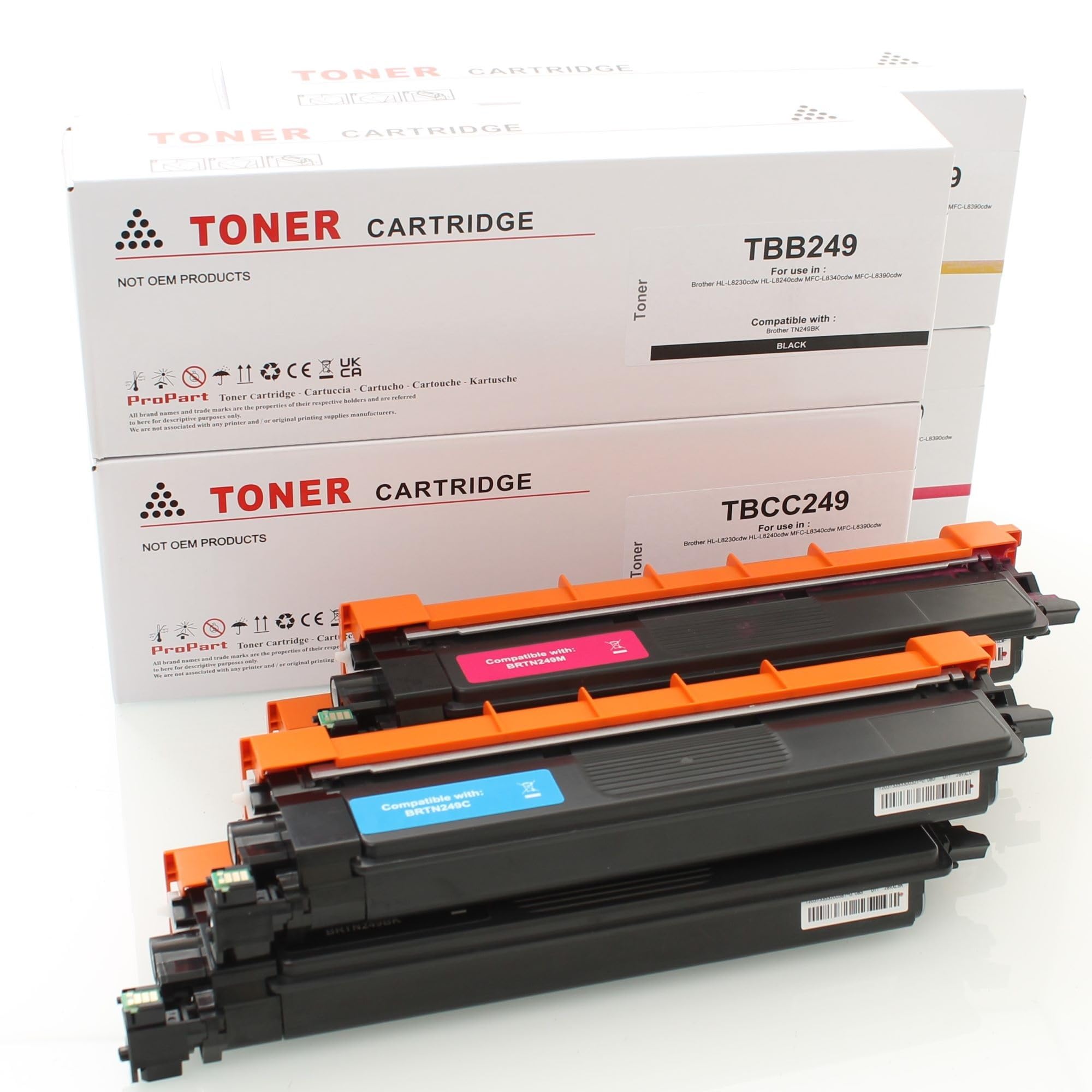 ABC Kompatybilny zestaw 4 x toner XXL do Brother TN249 HL-L8230cdw HL-L8240cdw MFC-L8340cdw MFC-L8390cdw