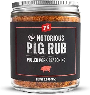 PS Seasoning Notorious P.I.G. Sweet Brown Sugar Pulled Pork Rub - Smoky BBQ Dry Rub for Ribs, Shoulder, Chops & Bark-Building Smokes