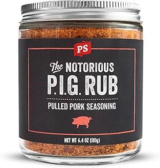 PS Seasoning Notorious PIG Pulled Pork Seasoning and Dry Rub - BBQ Rubs for Smoking and Grilling - Sweet and Smoky Pig BBQ Powder Rub Spice Blend for Ribs, Chops, Beef, Steaks, Chicken - 6.4 Oz