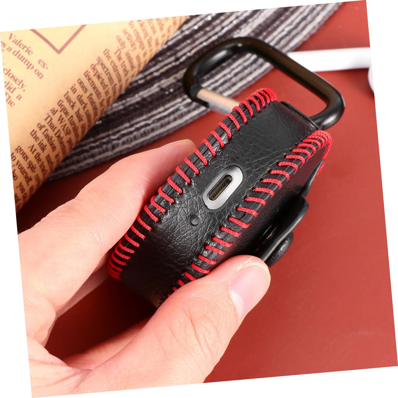 Gadpiparty 3pezzi Custodia Pelle Per Cuffie Wireless Antishock Compatibile Con Freebuds Design Vintage Protezione Da Graffi e Urti Superficie Antiscivolo Per Attività All Aperto Nero