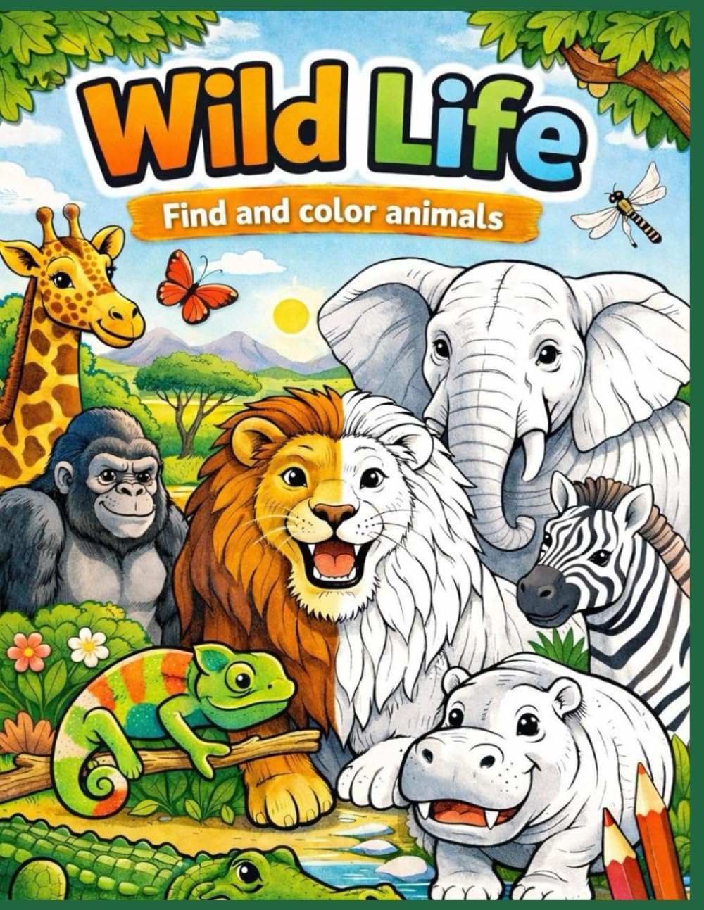 Wild Life - Find and color animals