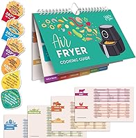Vista 1 de Willa Flare Guía de referencia magnética para freidora de aire, guía de referencia para 80 alimentos, rotafolios y 6 calcomanías de vinilo Freír