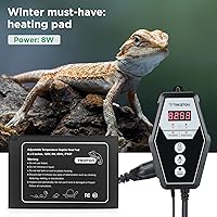 Vista 7 de Tikaton Juego combinado de almohadilla térmica para reptiles y termostato digital, calentador debajo del tanque para tanque de 10-20 galones/30-40