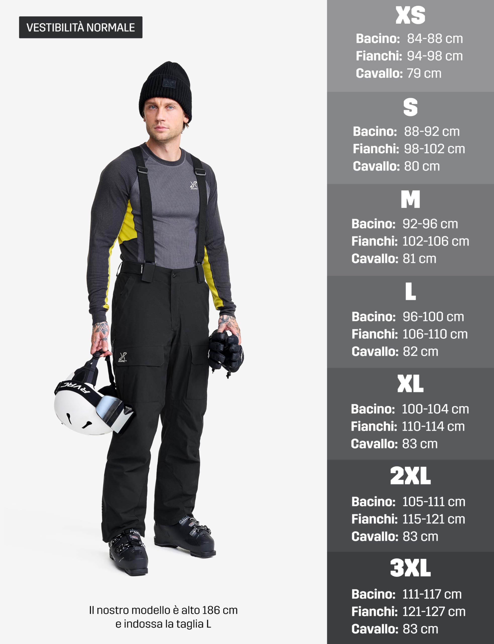 RevolutionRace AccXel Insulated 2L Ski Pants da Uomo, Pantaloni da Sci Resistenti e Caldi con Recco
