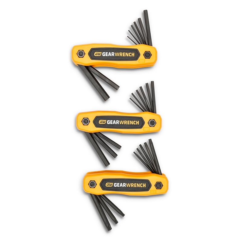 Conjunto de Chaves Allen Dobráveis GEARWRENCH SAE, Métricas e Torx 25 Peças 83512