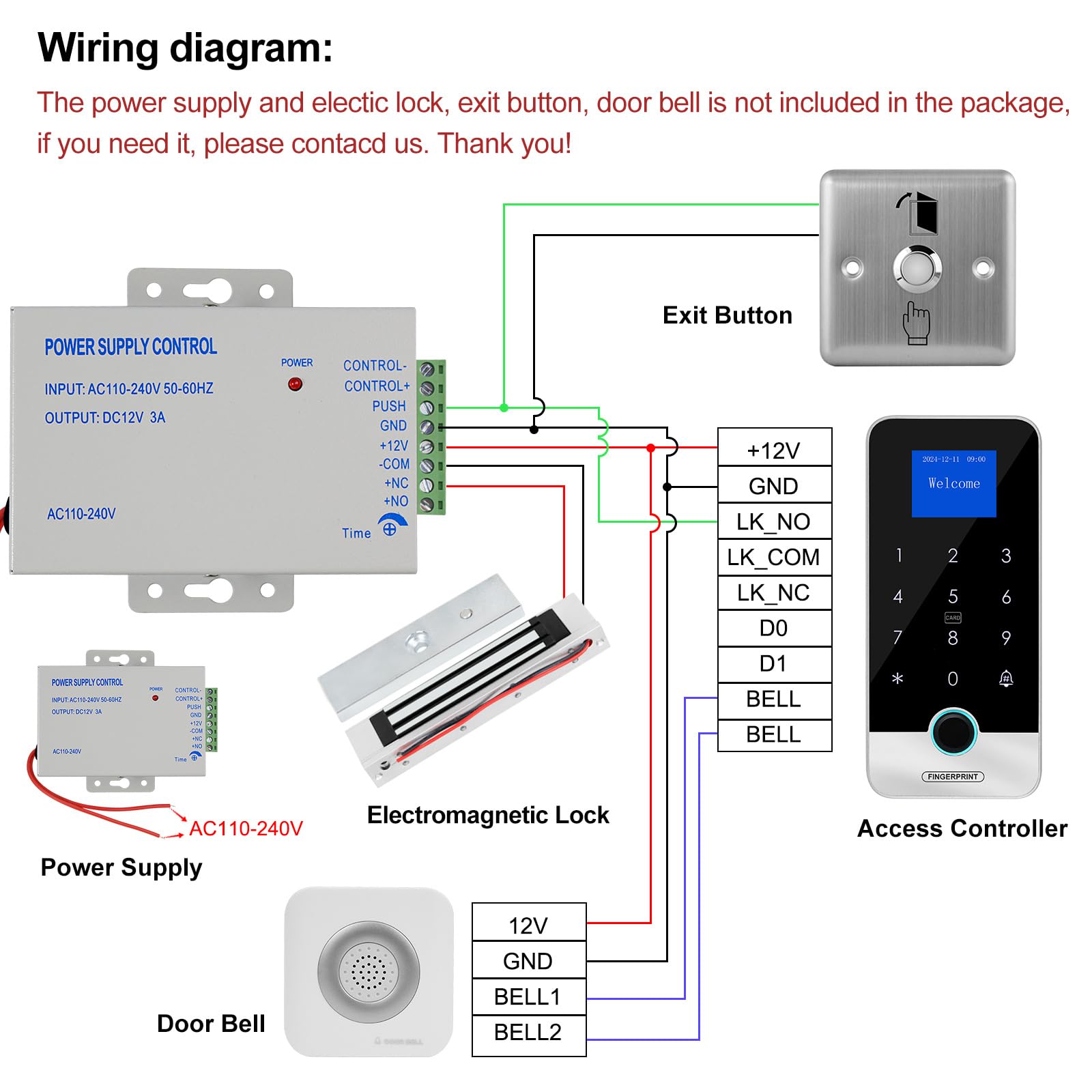 Bluetooth Tuya APP Smart Fingerprint Access Control Machine Controller Tastiera RFID IP65 Impermeabile 13.56MHz IC Portachiavi Apriporta Tastiera retroilluminata