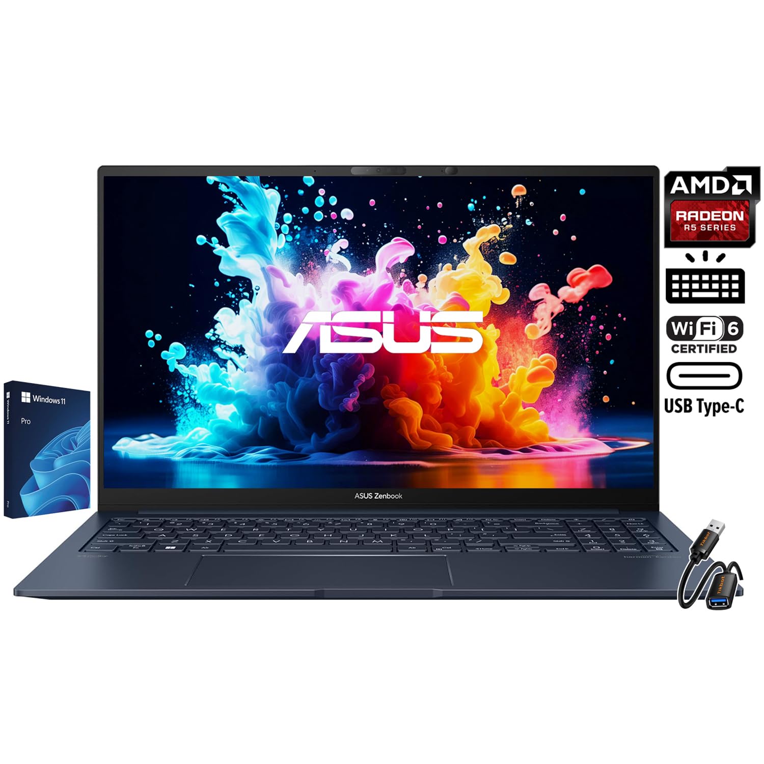 Amazon.com: ASUS Zenbook 15.6” FHD Business Slim Laptop, AMD Ryzen