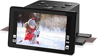 DigitConvert Film Scanner, Slide & Negative Scanner with 5" LCD Screen, Converts Color & B&W Negatives & Slides 35mm, 135/...