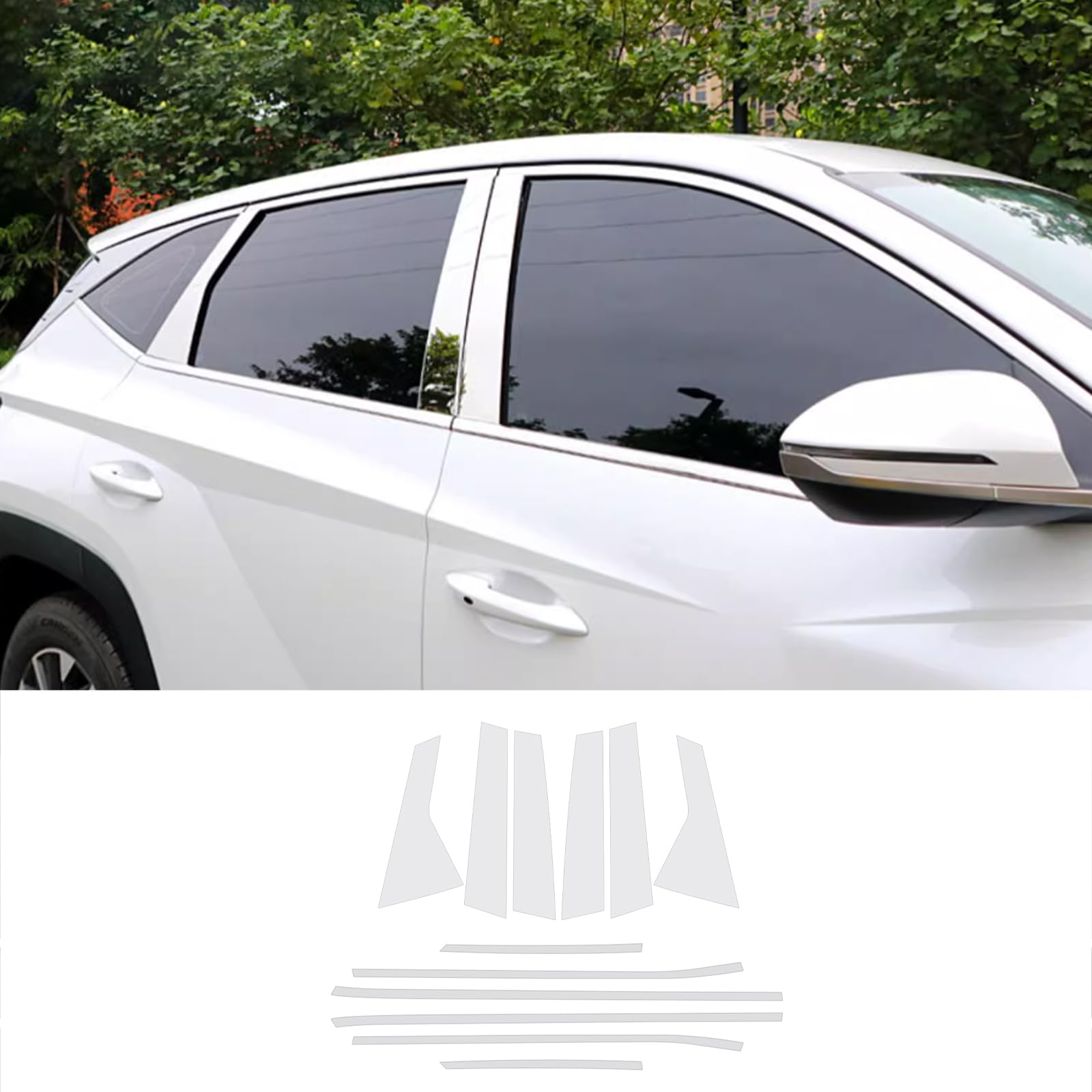 Car Accessories Fit for Hyundai Tucson 2026 2025 2024 2023 2022 Exterior Dower Windows Frame Sill Window Middle
