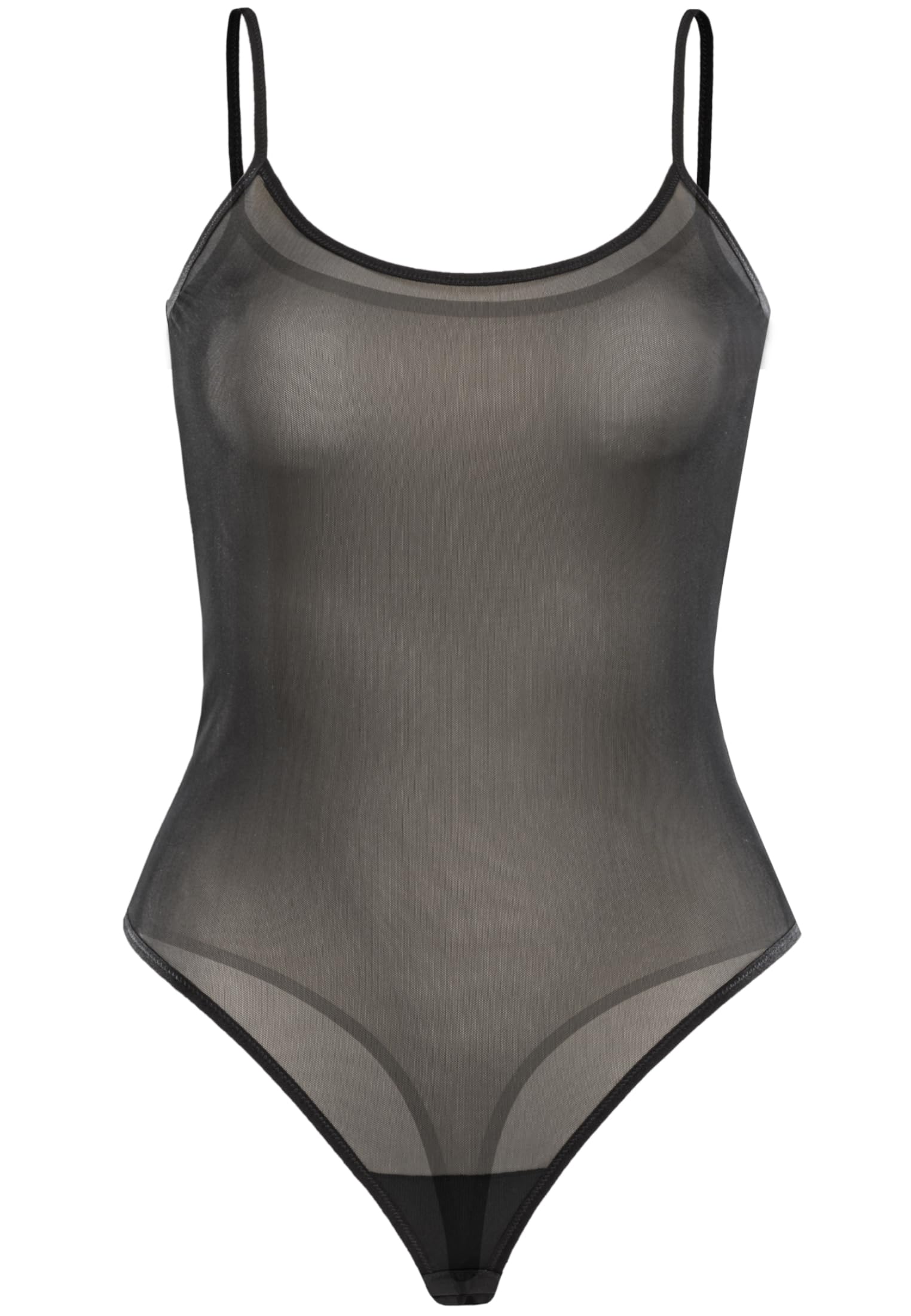 Teyli Body string femme en résille – Lingerie à fines bretelles élégante – Sous-vêtement féminin léger et séduisant.