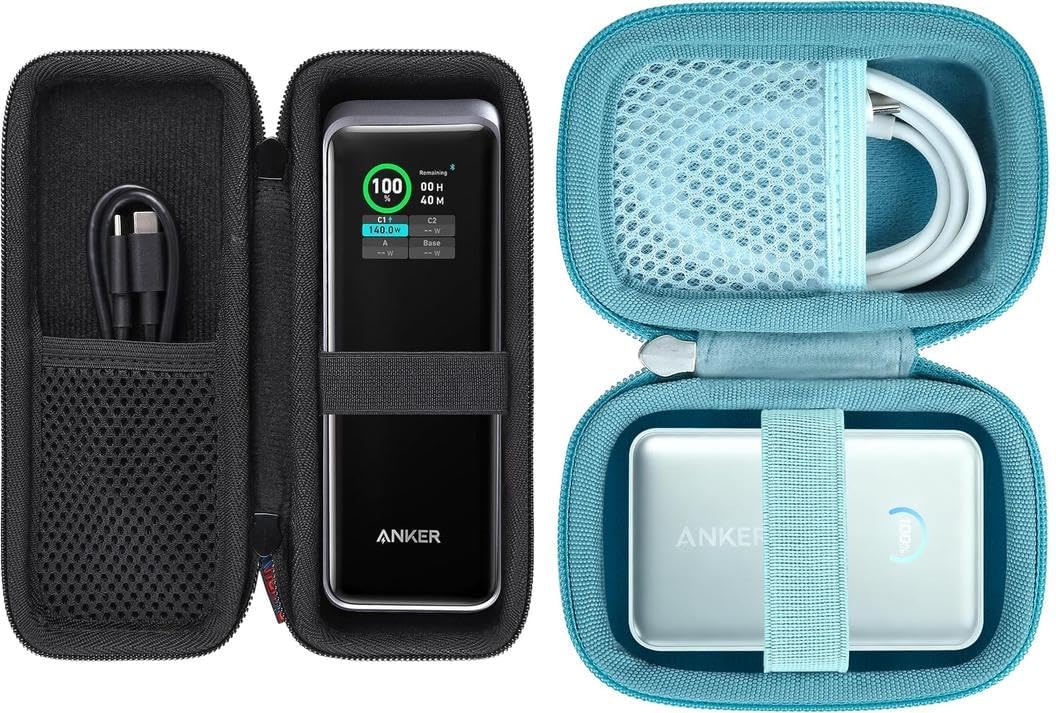 khanka for Anker Prime Power Bank 27650mAh + Anker Nano Power Bank (10,000mAh 45W) Traveling Case,Case Only