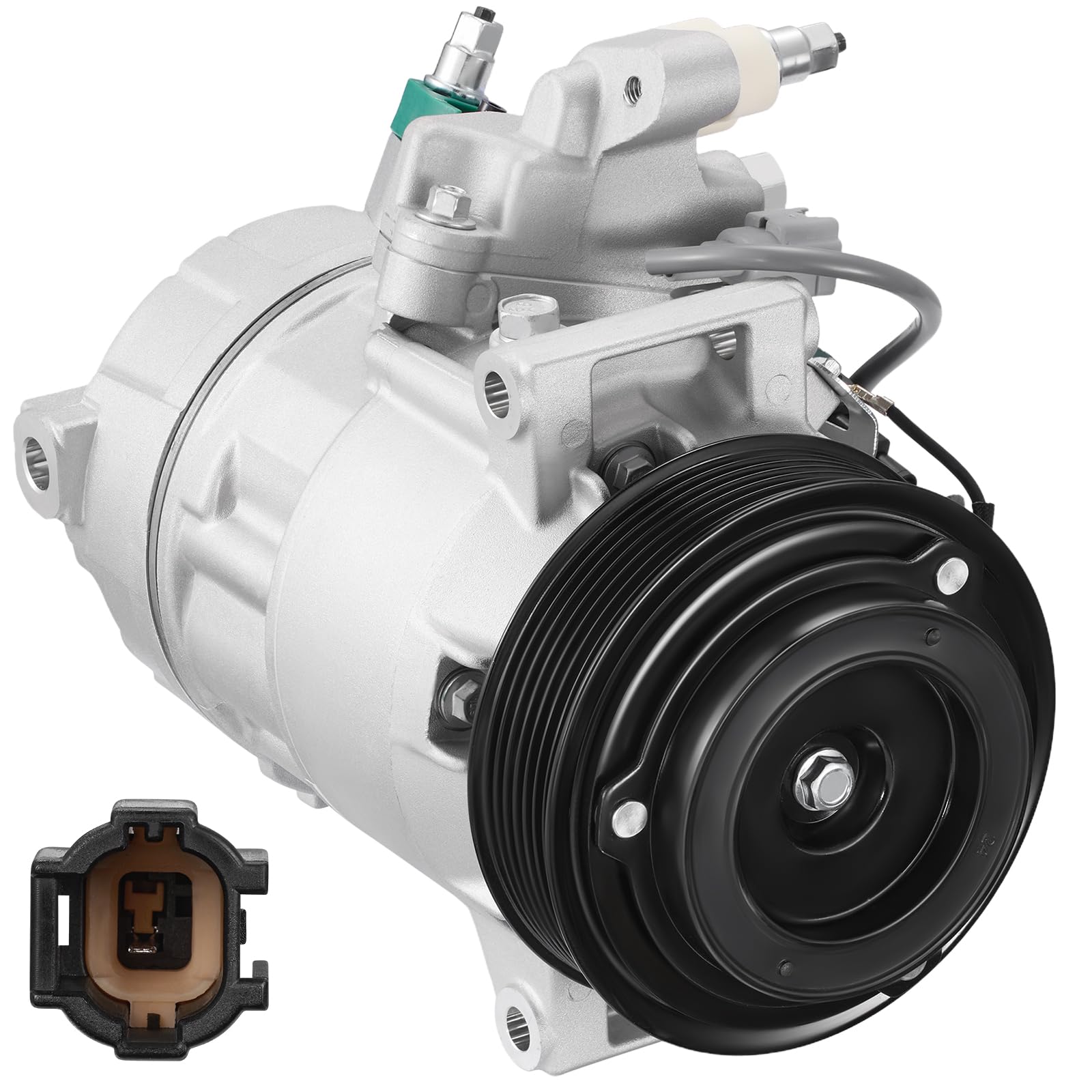 BDFHYK 68682 Air Conditioning A/C Compressor with Clutch Compatible with Infiniti EX35 EX37 FX35 FX37 G37 M37 Q40 Q60 Q70 Q70L QX50 QX70 370Z 2009-2019