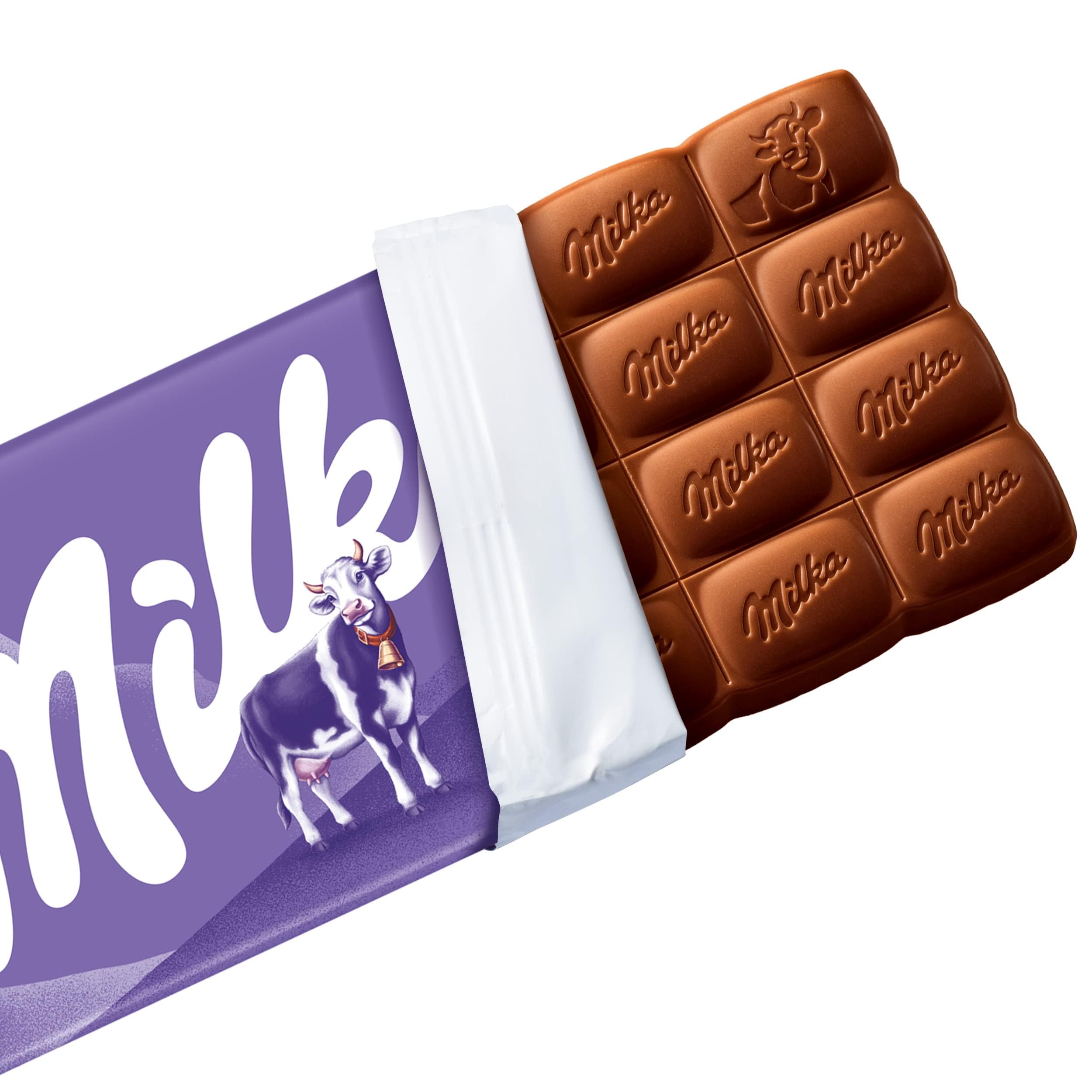 Milka Alpenmilch-Schokolade – klassische Tafelschokolade aus zarter Alpenmilch im Vorratspack – 25 x 90g (Packung mit 2)