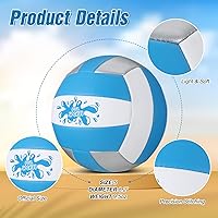 Vista 2 de Jenaai Paquete de 2 pelotas de voleibol de agua para piscina con bomba inflable, impermeable, voleibol para piscina con cubierta suave, bolas