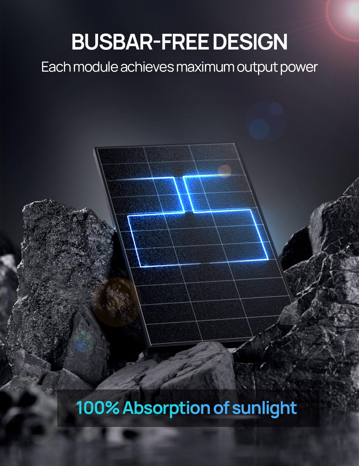 Fotovoltaïsch zonnepaneel Leapton 400Wp volledig zwart IP68 Half Cut Fotovoltaïsch zonnepaneel Leapton 400Wp volledig zwart IP68 Half Cut