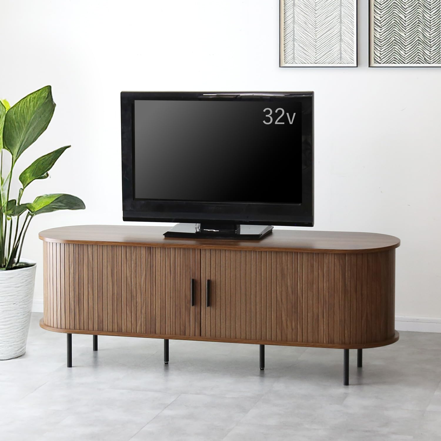 Amazon.co.jp: DORIS ドリス テレビ台 テレビボード 幅150cm 蛇腹扉