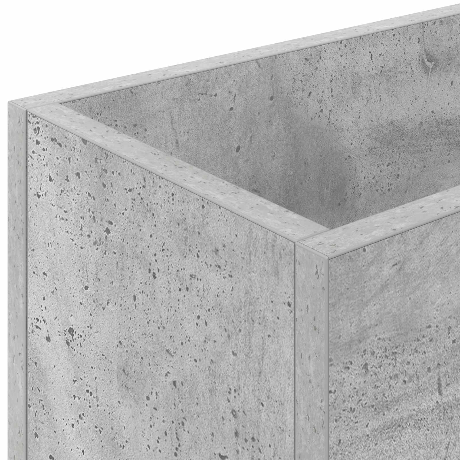 Portaombrelli in legno, moderno portaombrelli per corridoio e ingresso, design rettangolare, grigio cemento, 40 x 20 x 55,5 cm