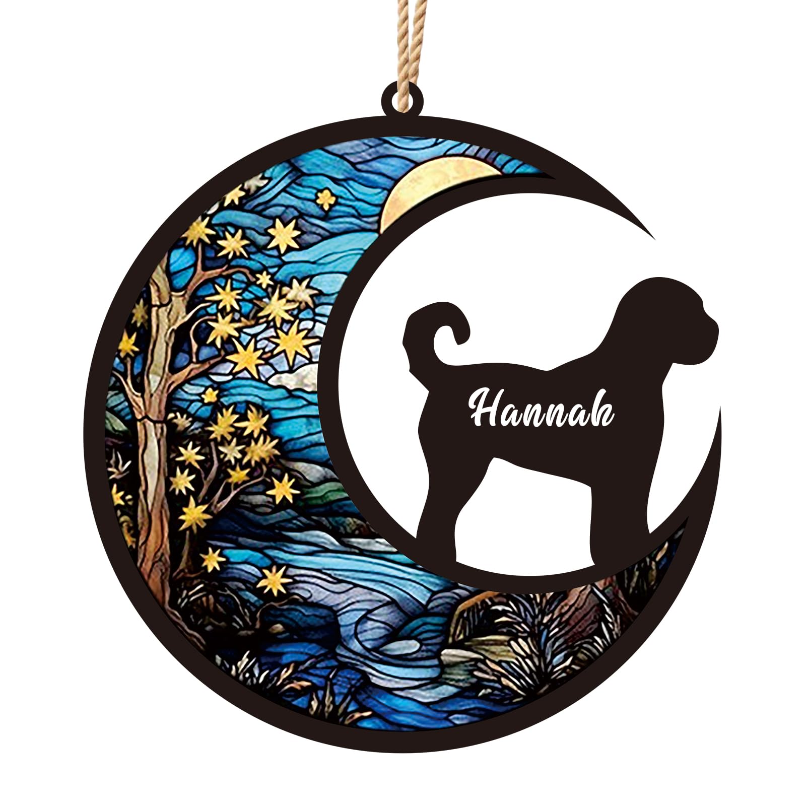 Personalized Dog Memorial Gifts, Personalized Window Decor with Dog's Name, Customized Gifts for Dog Lovers, Pet Remembrance Gift, Sympathy Gift for Loss of a Pet, Loss of Dog Sympathy Gift