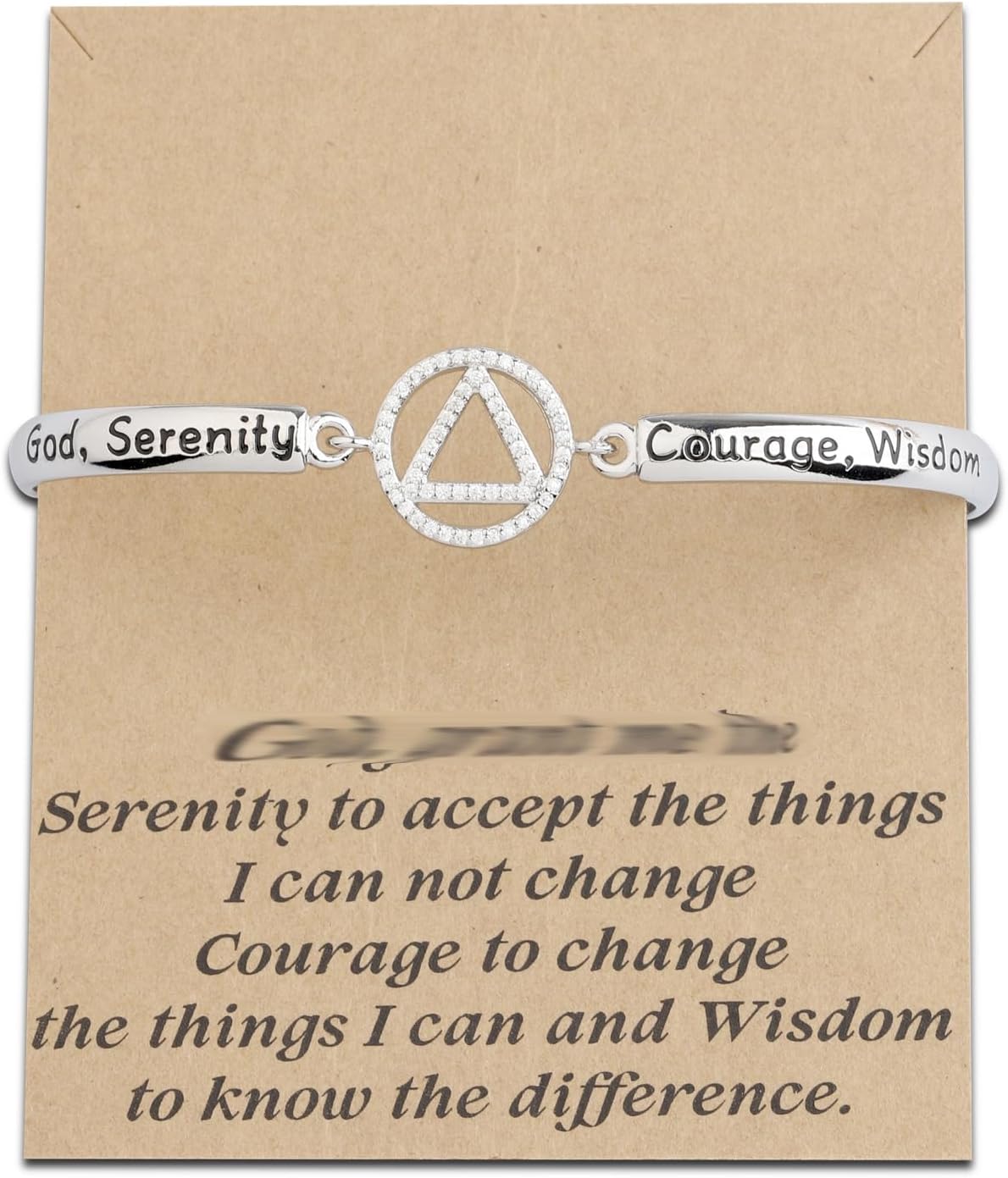 AA Sobriety Recovery Gifts Bracelet Serenity Prayer Alcoholics Anonymous Gifts Jewelry God Serenity Courage Wisdom Bracelet