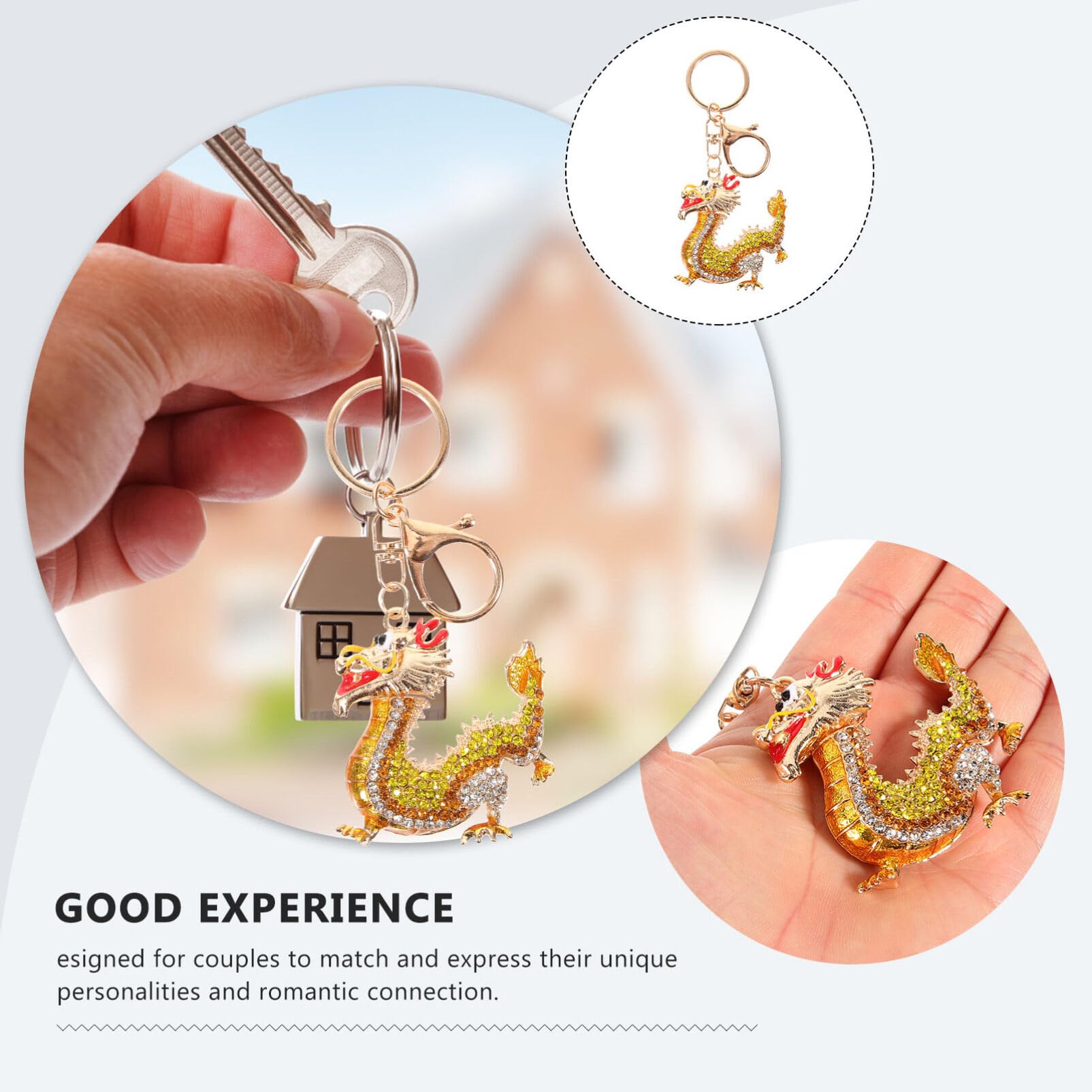 brelok, Dekoracja z kryształkami zodiakalnymi Smokami Fortuna Bogactwo Zdrowie Sukces Powodzenia Fengshui Ornament