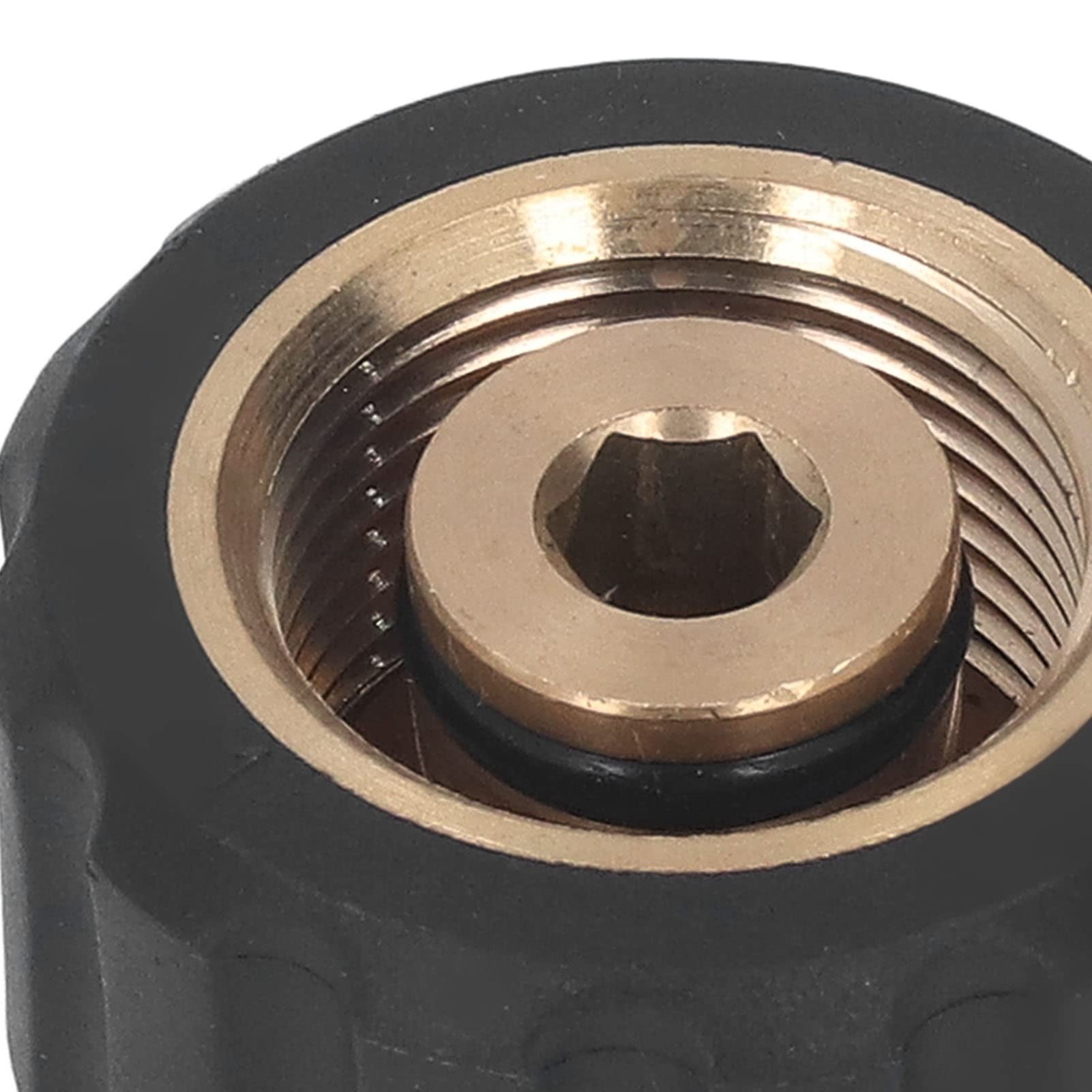 Pressure Washer Adapter Brass Rubber G1/4In to M22 X 1.5Mm Pressure Washer Hose Thread for Replacement Pressure Washer Hose Adapter (Male to Female 14mm OD) - Image 4