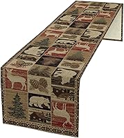 Vista 13 de Camino de mesa de mediados de siglo, moderno patrón atómico absctract geométrico retro de los años 1950 y 1960 S para decoración de mesa del hogar