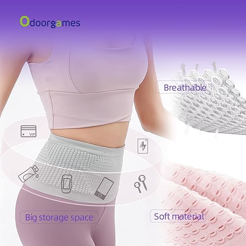 Miniatura 3 de Cinturón delgado para correr  Cinturón de dinero de viaje  Riñonera para correr  Riñonera delgada para correr  Bolsillos ocultos para viajes, Beige,