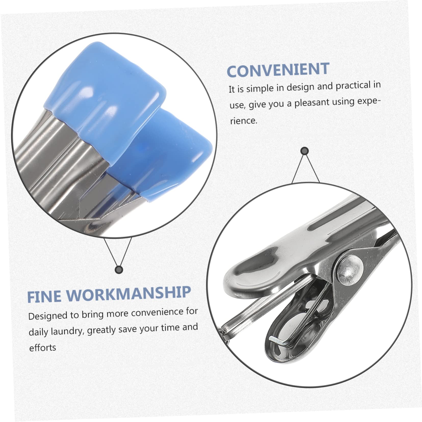 Wäscheklammern aus Edelstahl, 6 stücke Nahtlose Clip Handtuch Trocknen Clip Chip Clips Wäsche Haken mit Clip Metall Kleidung