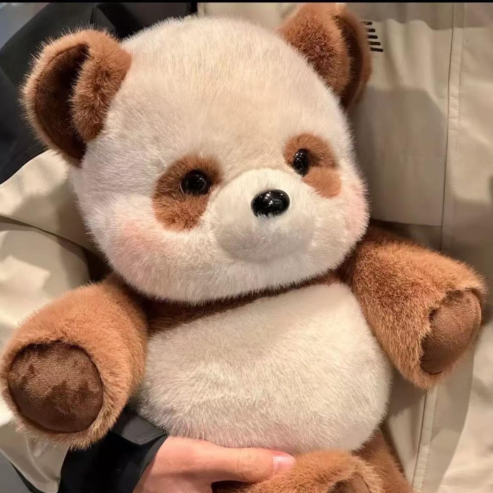 JORCEDI Running Plush Panda Soft Toy, Running Plushie Cuddly Giant Panda Plush Toy, Realisticpanda, Fluffy Soft For Stress Relief And Comfort, A Gift for All Ages (45cm,Brown)