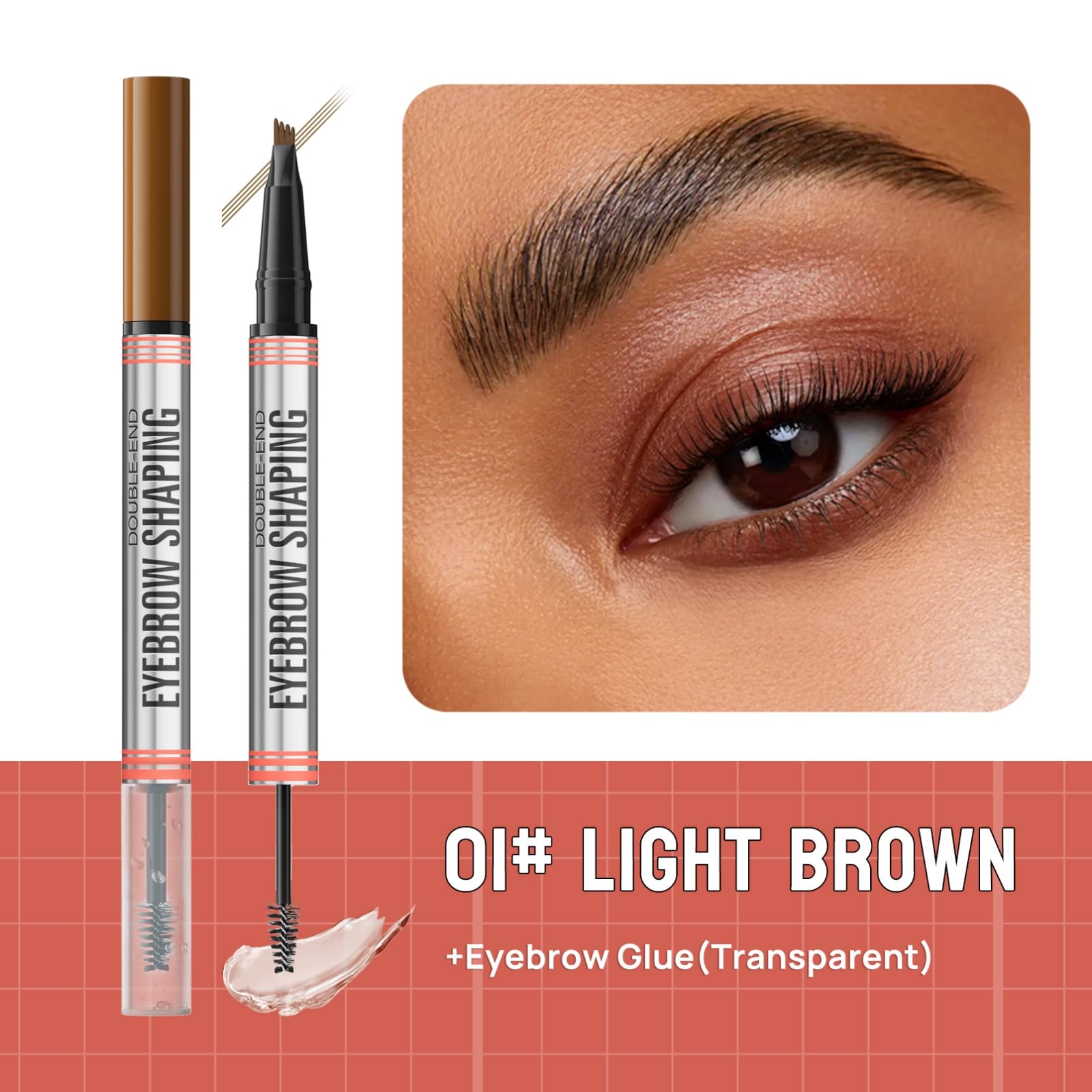 Weixinbuy 2-IN-1 Microblading Eyebrow Pen Long-lasting - Image 2
