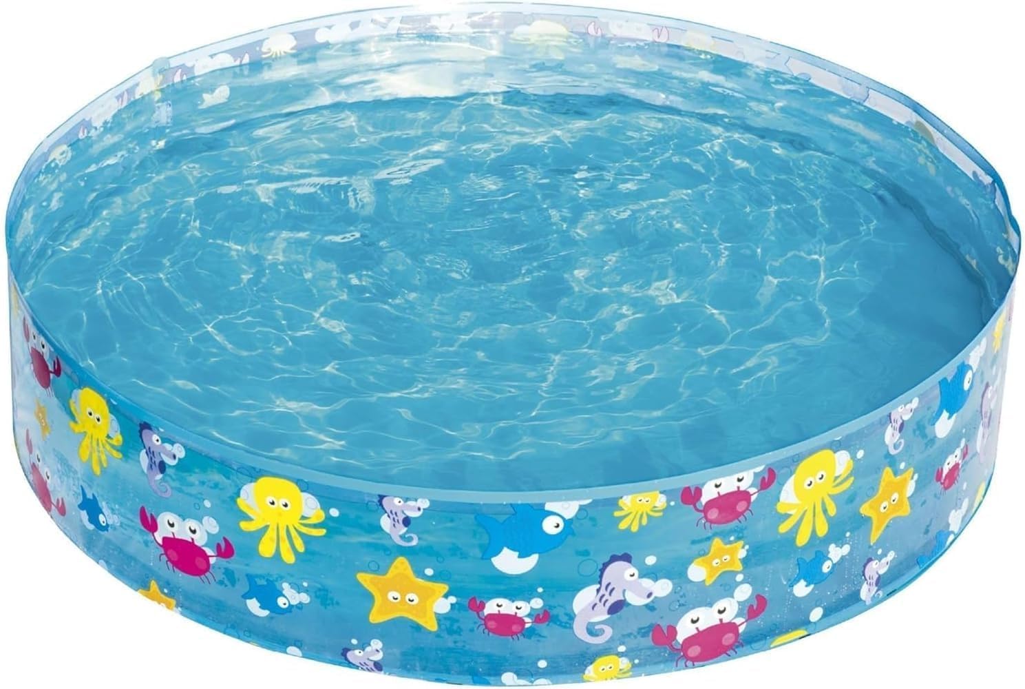 KinderTales® Kids Fill 'N Fun Paddling Pool with Sea Creature Design – 48" x 10" – Durable PVC Walls, Easy Setup, Portable & Space-Saving Pool for Toddlers and Kids-image-32