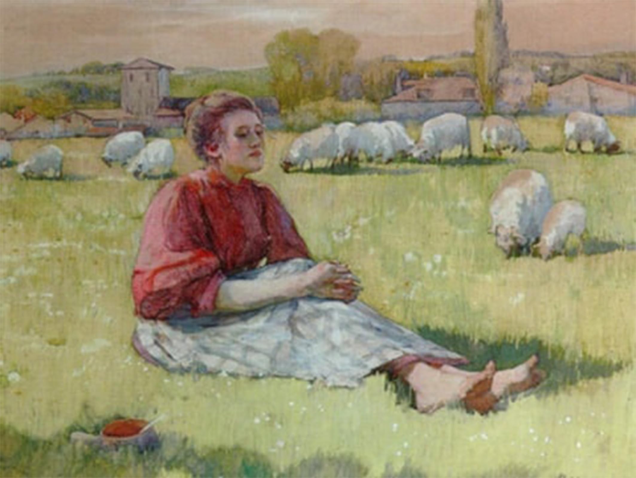 ARTXLXXBN Famous Prints Artwork Pictures Poster Painting Art the Dandelion Clock by Elizabeth Adela Stanhope Forbes Artwork Landscape Pictures for Home Decor 60x90cm