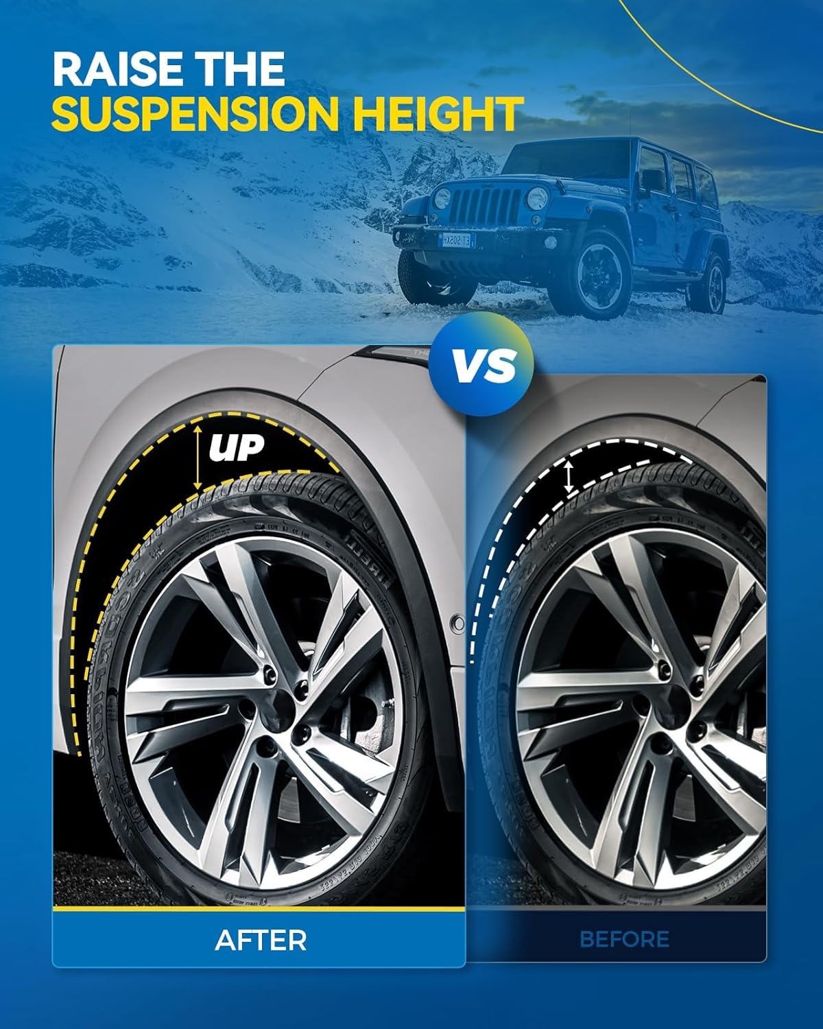 PHILTOP 2.5" Front Leveling Lift Kits for 2007-2019 Silverado 1500,2.5 inch Front Strut Spacer Suspension Lift Kits Fit for 2007-2019 Sierra 1500
