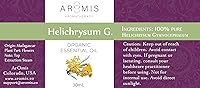 Vista 3 de ArOmis - Aceite esencial orgánico de helicriso gimnocéfalo – Helichrysum G. – Aroma único rico en curcumeno y eugenol – 100% puro y sin diluir – 1.0
