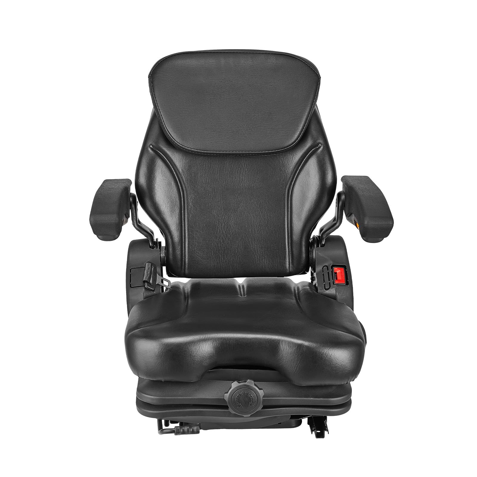 VEVOR Siège de Chariot Élévateur Universel, 54x60x67 cm, Siège de Tracteur de Suspension avec Dossier Réglable, Accoudoir, Appui-tête, Ceinture de Sécurité, Micro-interrupteur, pour Chargeur, Tondeuse
