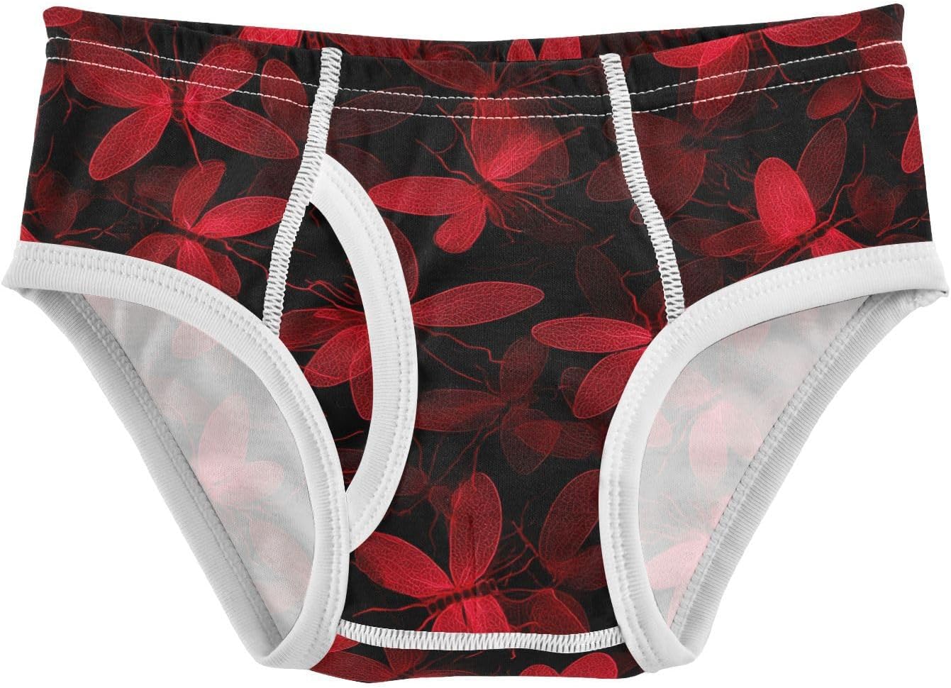 visesunny Boys Training Underwear Red Insect Pattern Breathe Cotton Potty Briefs Size-8Y for Toddler