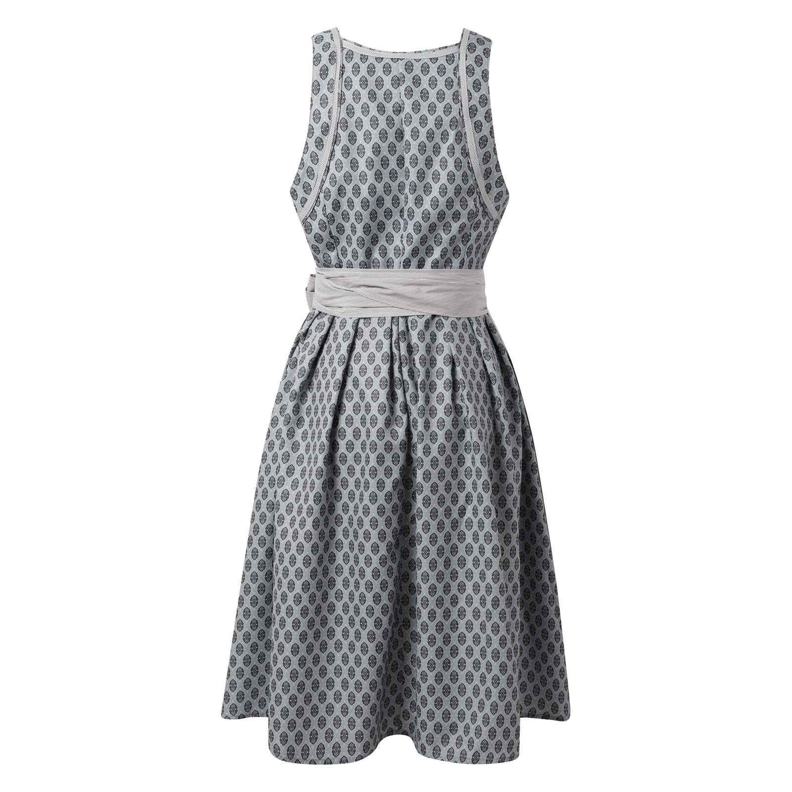 Dirndl Grosse Grössen, Oktoberfest Damen Outfit Dirndl Lang mit Knöpfen 2 Set Inkl. Hängerkleid Ärmellos und Dirndlschürzen. Damenmode Trachtenkleid Modern Dirndl-Komplettsets Dirndlkleid für Party