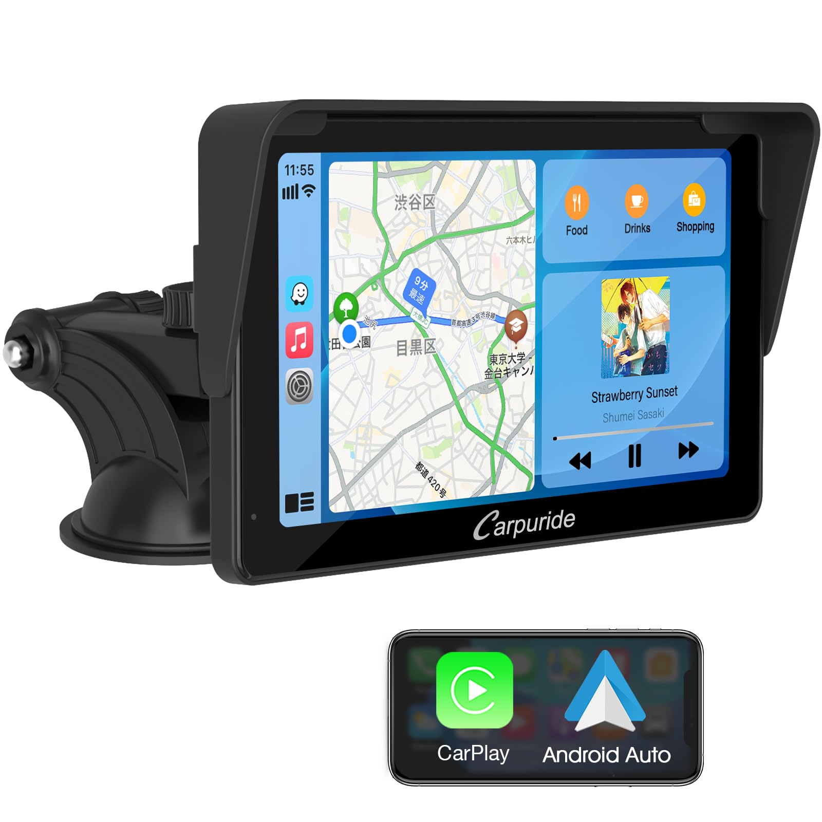 Amazon.co.jp: ディスプレイオーディオ Carpuride ワイヤレス Carplay 