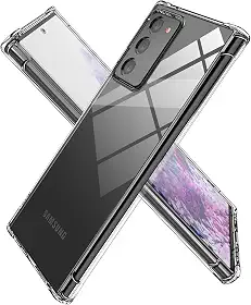 USTIYA Capa para Samsung Galaxy Note 20 Ultra Uso Resistente, Bumper Absorção Choques em TPU Transparente Protector Câmera Espessamento nas Quatro Pontas da Carcasa