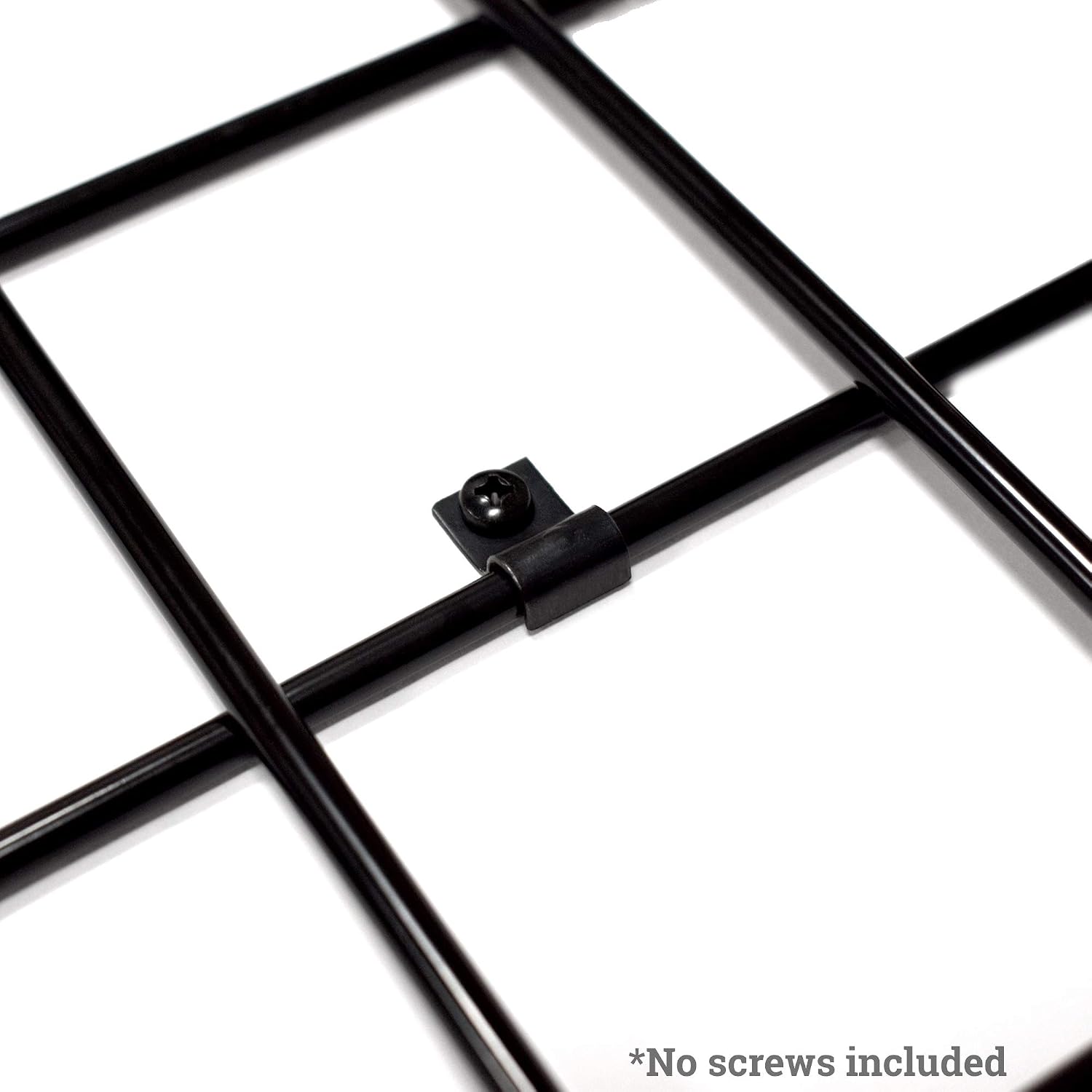 Black Gridwall Mount Brackets, Economical Grid Panel Flush Mounting Clips - 20 Pack