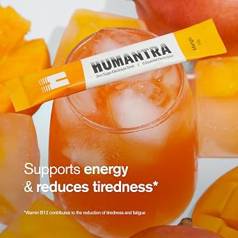 Humantra Electrolytes Powder Hydration Sachets - Mango, 20ct