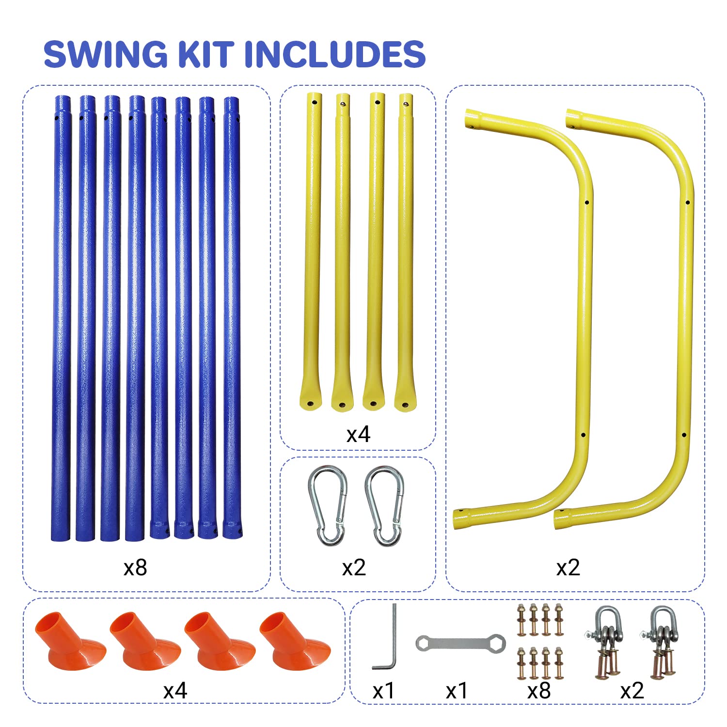 IKARE Foldable Baby Swing Frame, Heavy Duty Swing Stand for Kids, Baby Swing for Indoor/Outdoor Play, Fits for Most Toddlers Swings, Easy to Assemble, Portable to Store