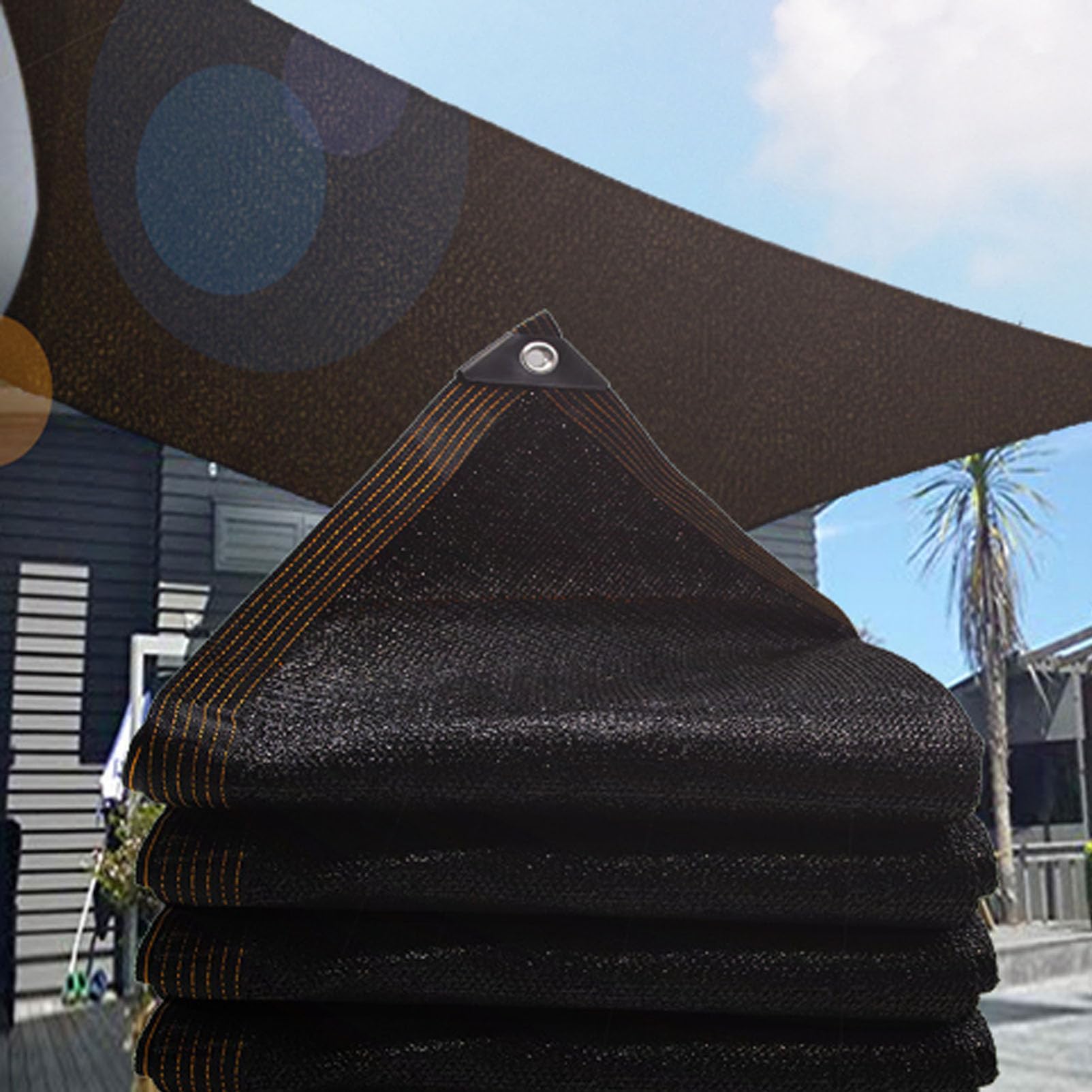Voile d'ombrage anti-UV 95% thermique pour terrasse et pergola