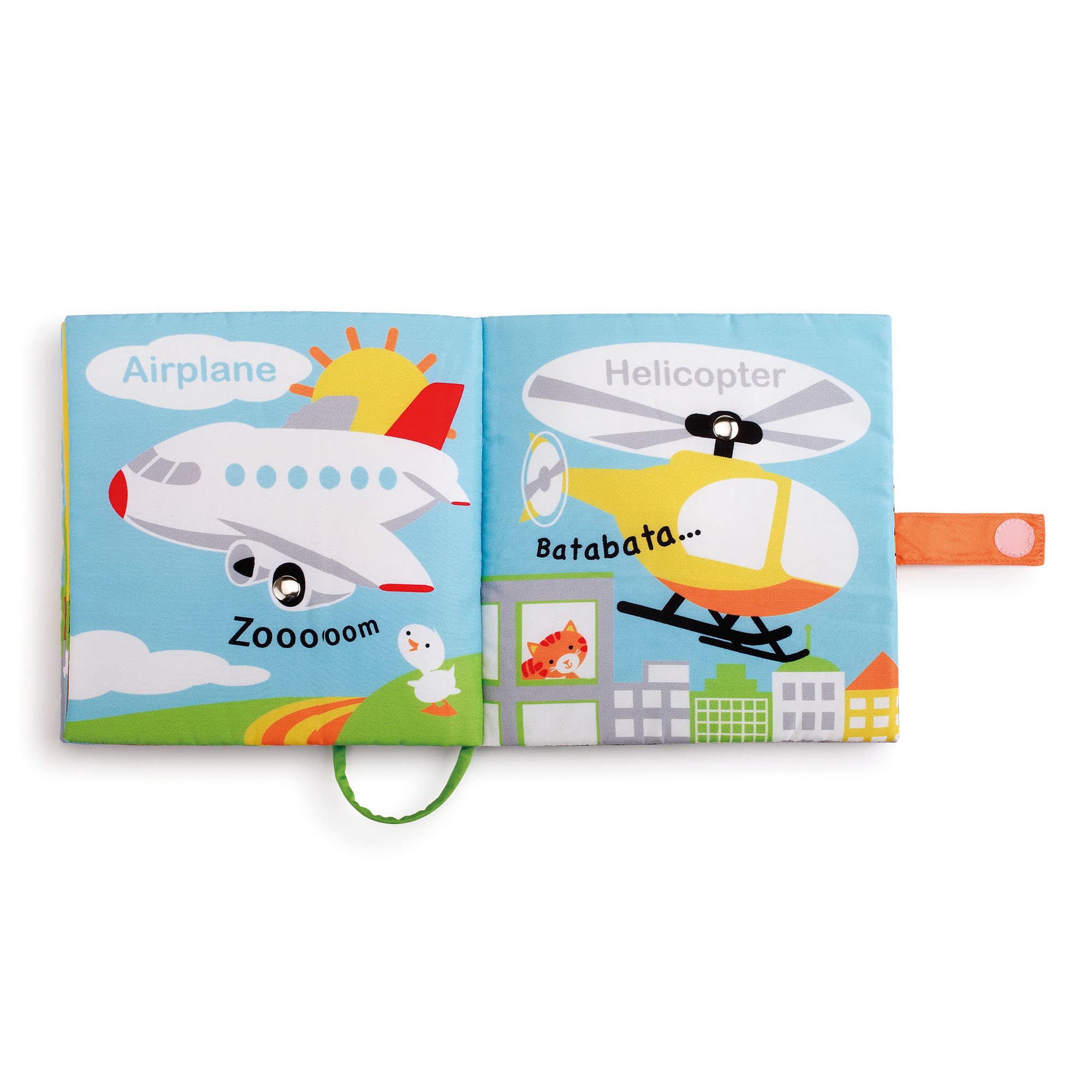 DEMDACO Smiling Friends On The Go Stoplight City Hues Children's Musical Soft Book Toy