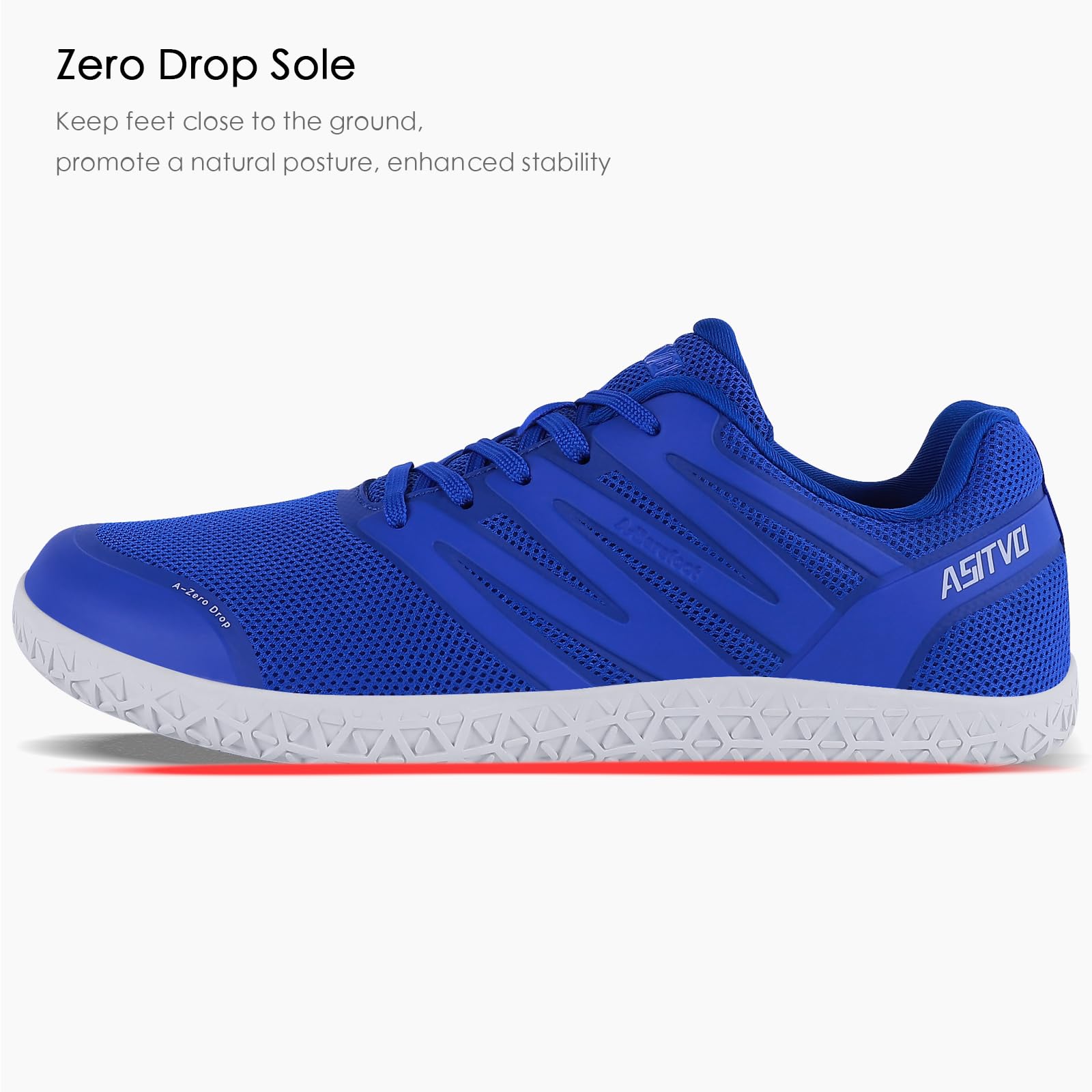 ASITVO Scarpe da ginnastica minimaliste da uomo, con suola a goccia zero