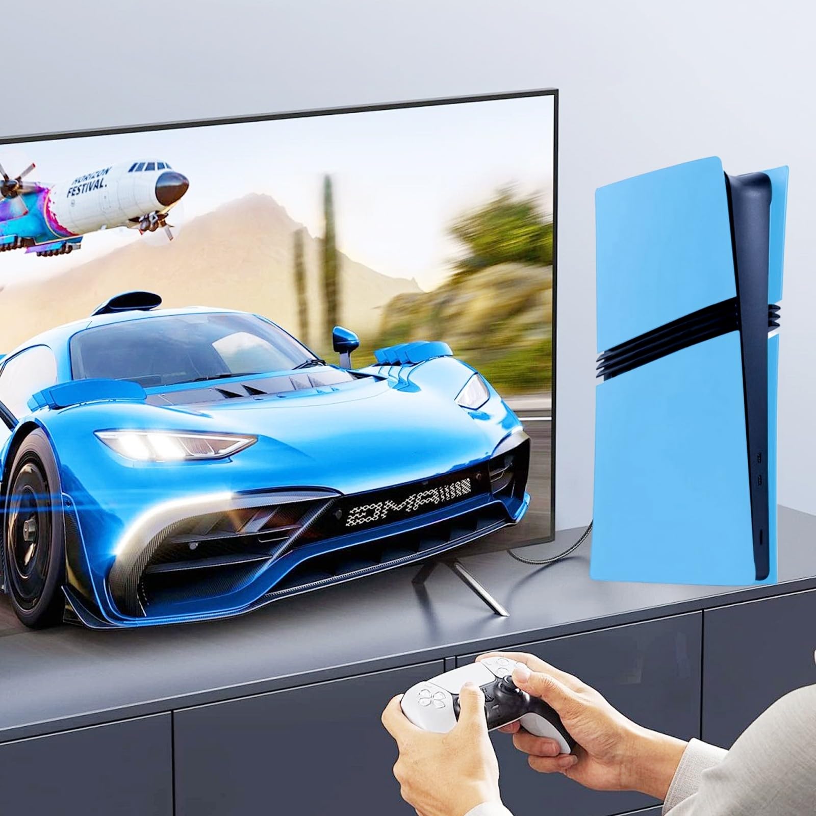 5 piastre frontali per PS5 Pro Disc e Digital Edition, accessori opachi compatibili con pannello protettivo PlayStation 5 Pro (blu stellare)
