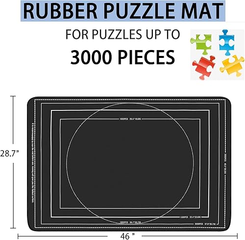 Miniatura 2 de Alfombrilla de goma para rompecabezas sin arrugas, 2000 piezas, crucigrama, 1500, 1000, alfombrillas grandes para rompecabezas, bandejas enrollables